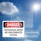 Signmission Mechanical Room No Unauthorized Access Danger Sign, Vinyl Decal, 10in W x 7in L, 2PK OS-2PACK-DS-D-710-L-1675 - alternate 4